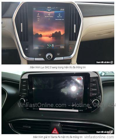 So sánh VinFast Lux SA2.0 và Hyundai SantaFe 2020 (máy xăng cao cấp)