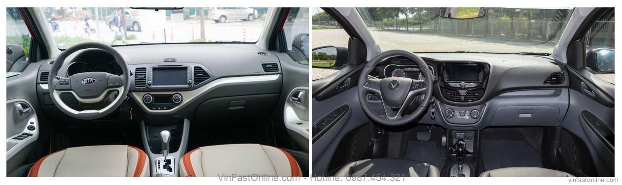 So sánh tiện ích của xe Fadil với xe Kia Morning