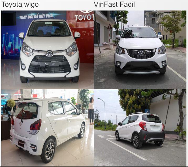 So sánh xe VinFast Fadil và Toyota Wigo