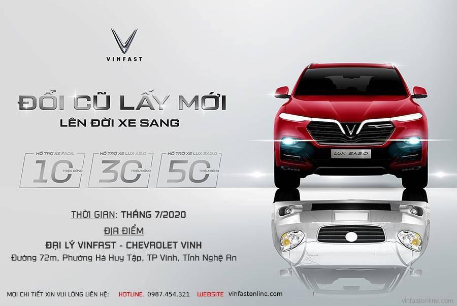 đổi xe cũ lấy xe mới vinhfast vinh nghệ an