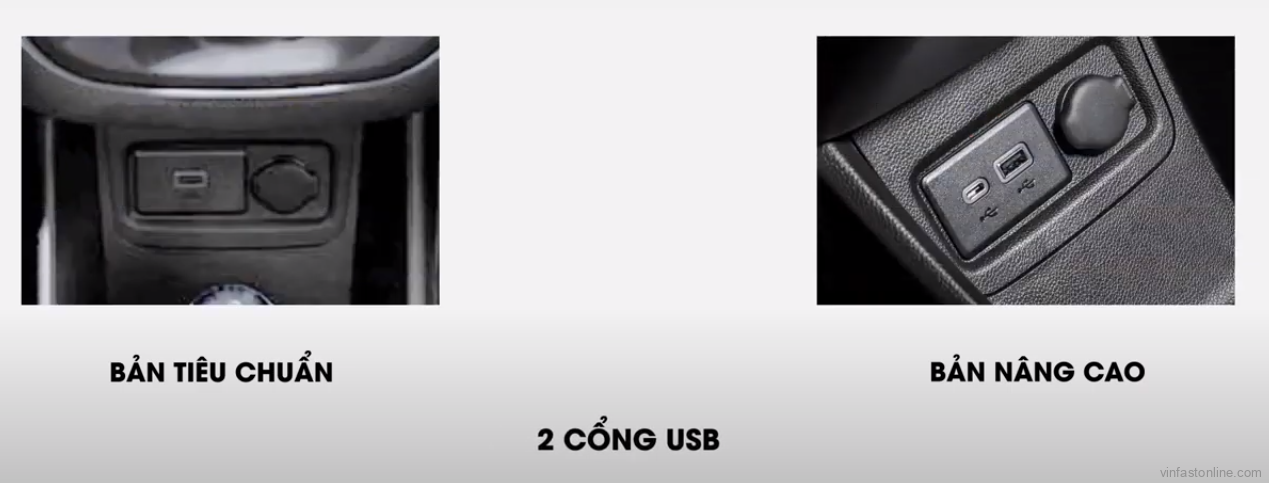 Fadil tiêu chuẩn 1 cổng USB - Fadil nâng cao 2 cổng USB