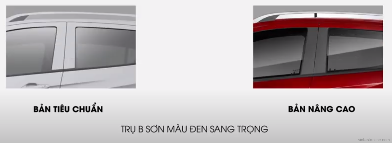 Fadil tiêu chuẩn trụ B cùng màu xe- Fadil nâng cao trụ B màu đen sang trọng